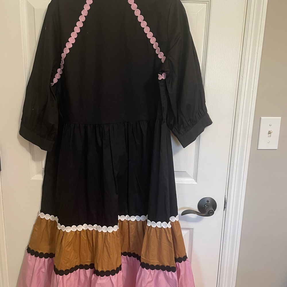 CROSBY by Mollie Burch Black and Pink Dress - Picture 2 of 4